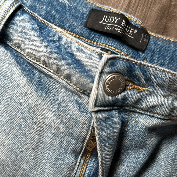 Judy Blue Distressed Mini Denim Skirt - 2XL - Picture 6 of 7